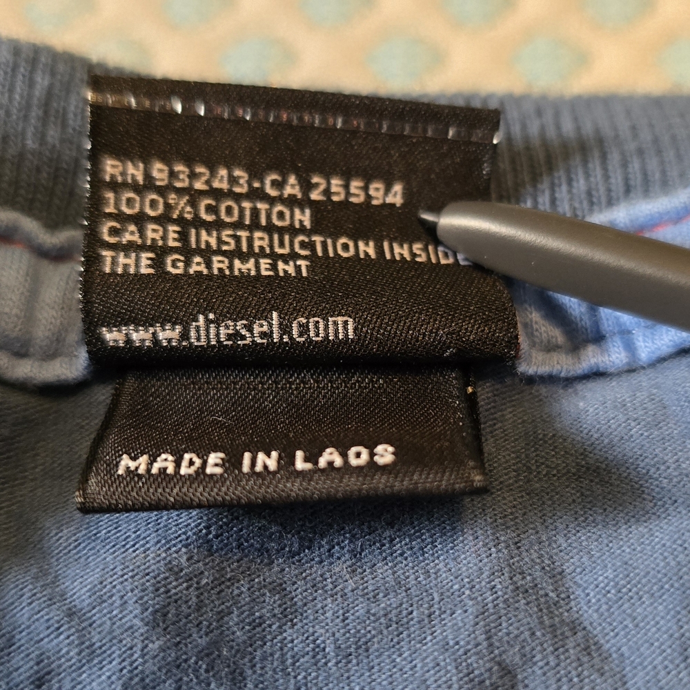 Vibtage Diesel Blue Long Sleeve Shirt - Picture 7 of 7